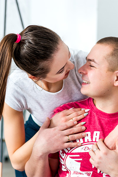 Lovestory в фотостудии в Кирове. Фотосессия для двоих.