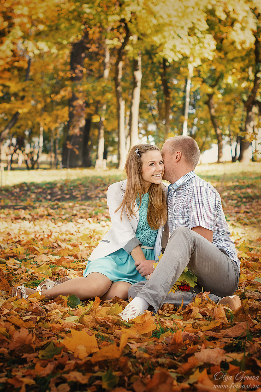 Осенняя фотосессия на улице, lovestory