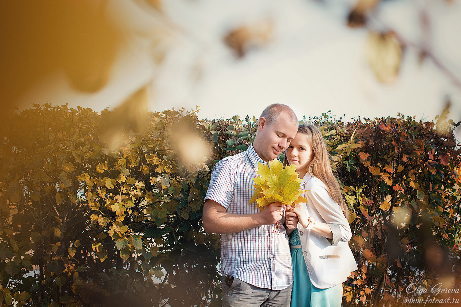Осенняя фотосессия на улице, lovestory