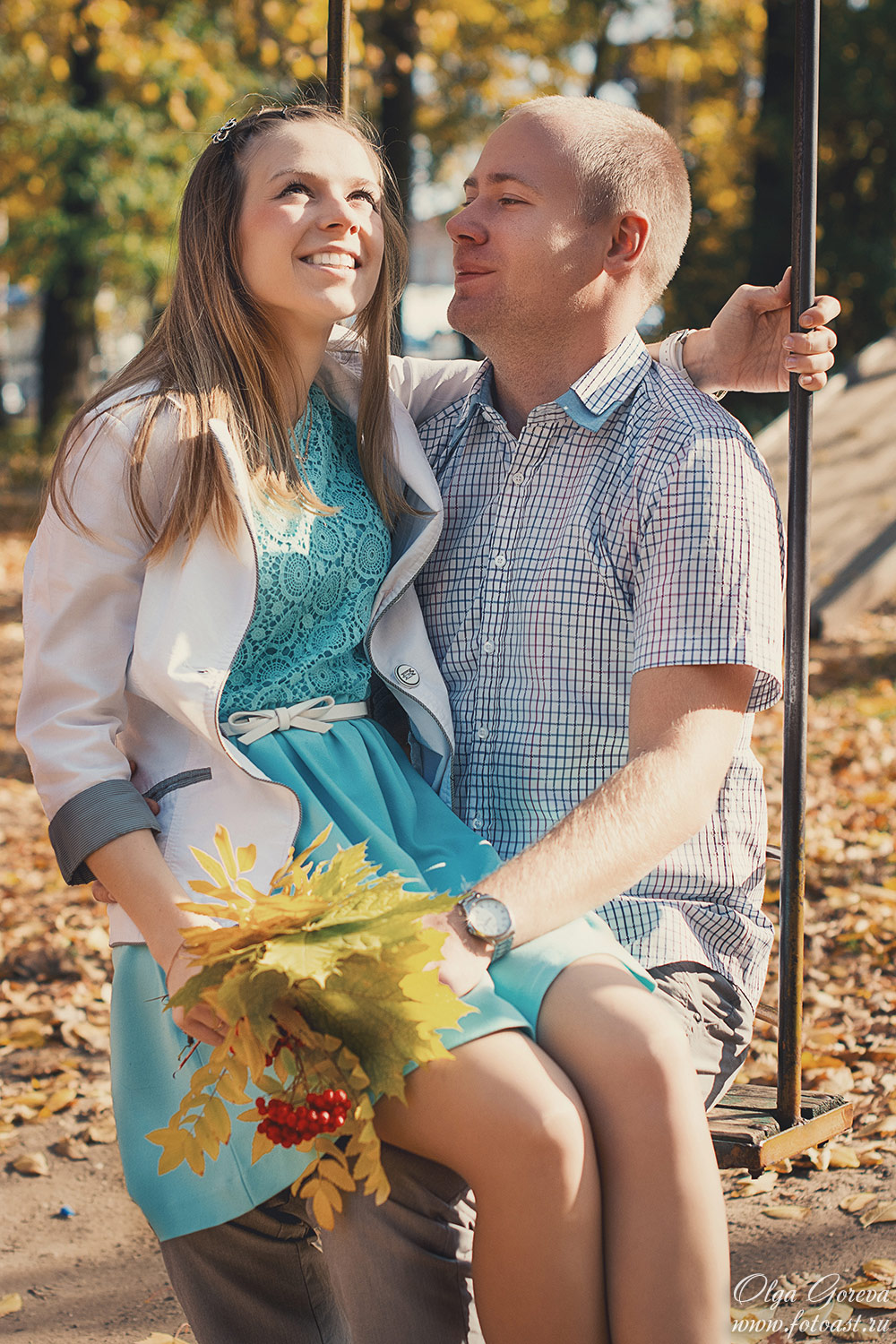 Осенняя фотосессия на улице, lovestory