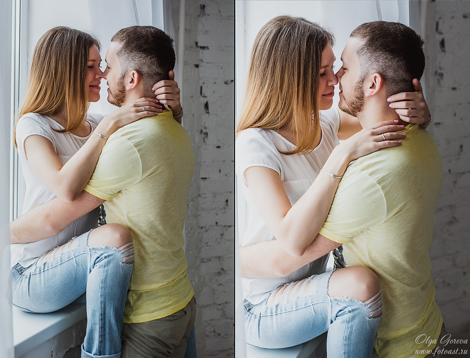 Лавстори. Фотосессия пары в студии в Кирове