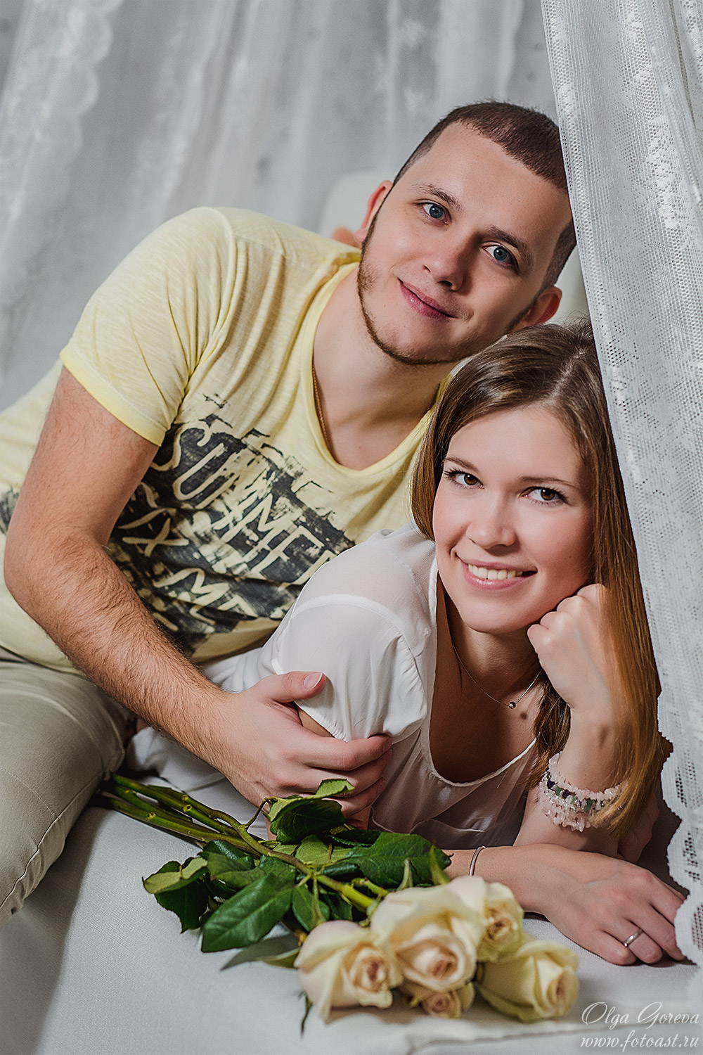 Лавстори. Фотосессия пары в студии в Кирове