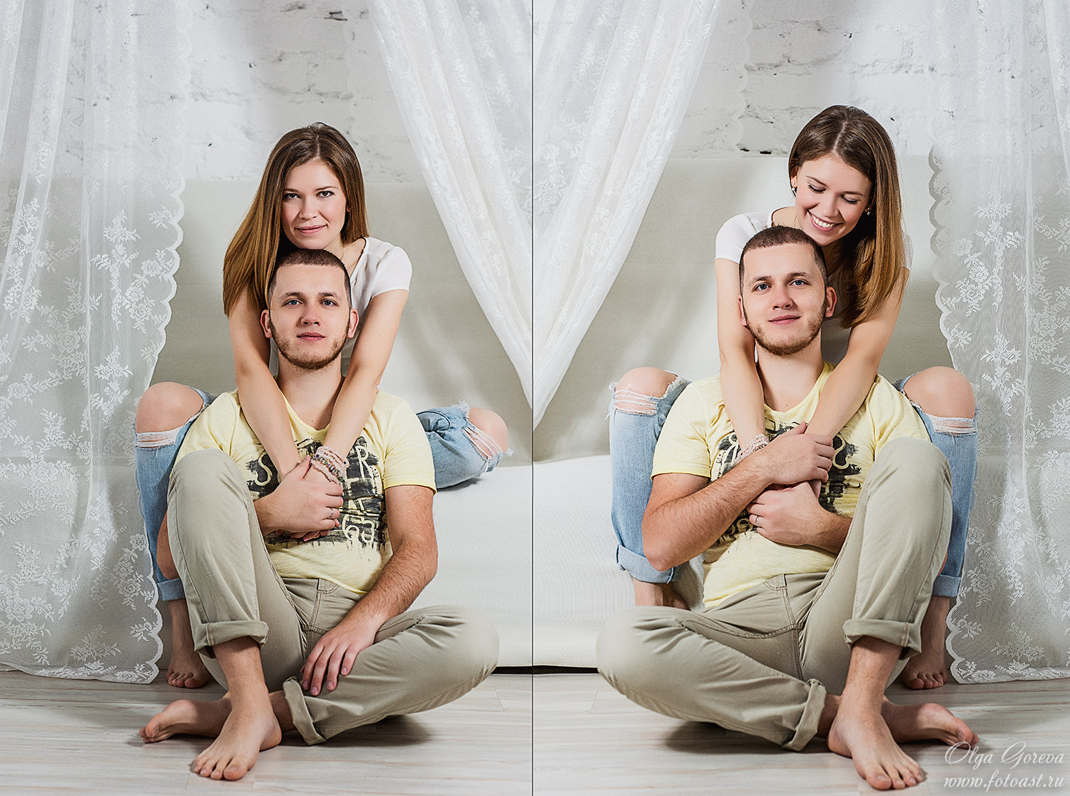Лавстори. Фотосессия пары в студии в Кирове
