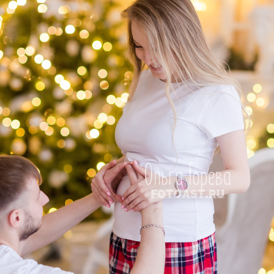 Новогодняя фотосессия для двоих в студии - фото 8