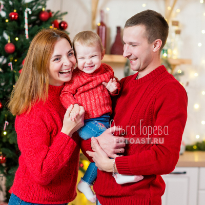 Новогодняя фотосессия в стиле "Family Look" - фото 5