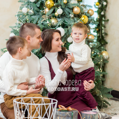 Новогодняя семейная фотосессия: когда мальчишки в доме! - фото 5
