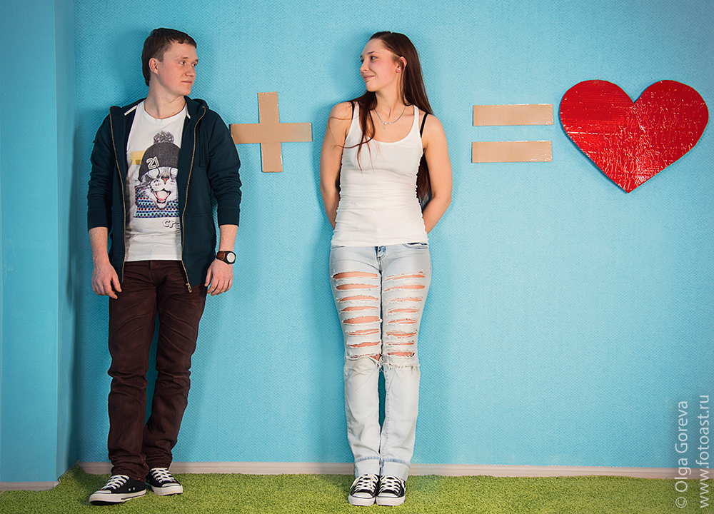 Фотосессия в студии пары, lovestory в Кирове